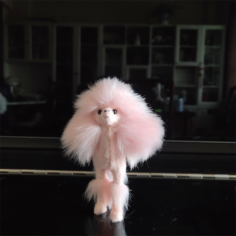 Thú Nhồi Bông Hình Cún Poodle 4 inch Màu Hồng Dễ Thương