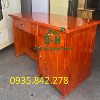 Bàn làm việc gỗ thông nâu giá sỉ