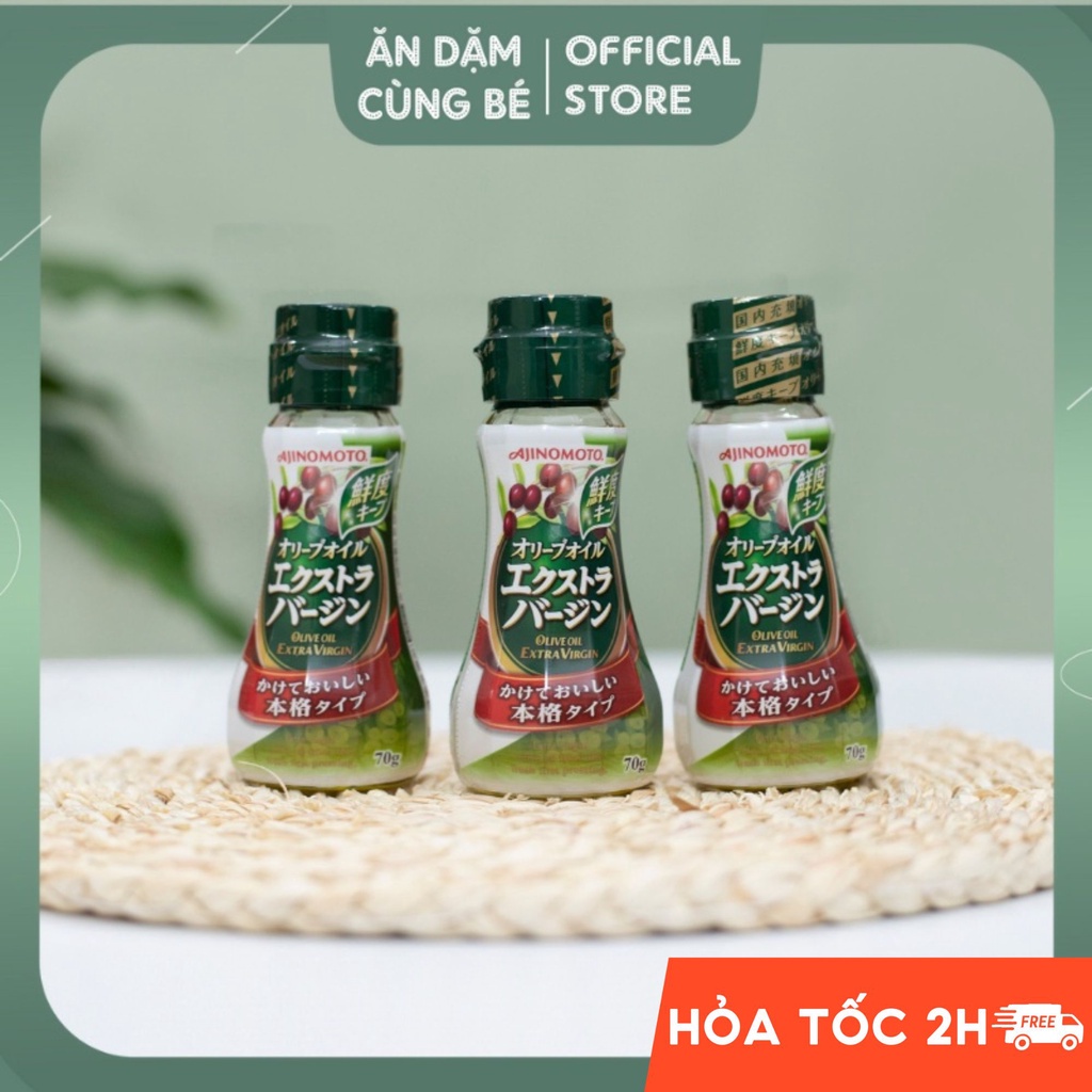 Dầu oliu ăn dặm Ajinomoto cho bé 6 tháng Extra Virgin Nhật Bản 70g chính hãng 49025