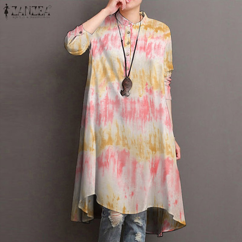 Áo kiểu ZANZEA tay dài phong cách cổ điển thời trang cá tính cho nữ