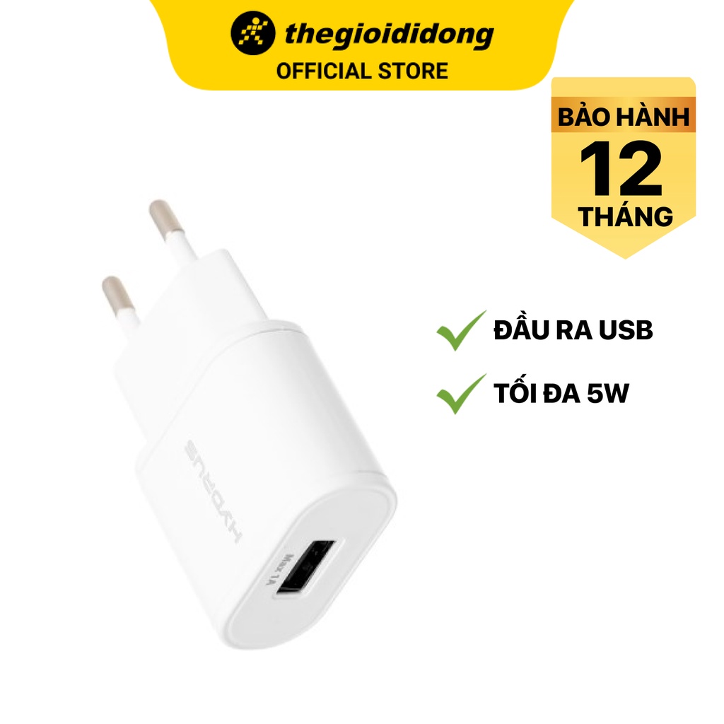 Adapter Sạc USB 5W Hydrus CS-TC027 Trắng