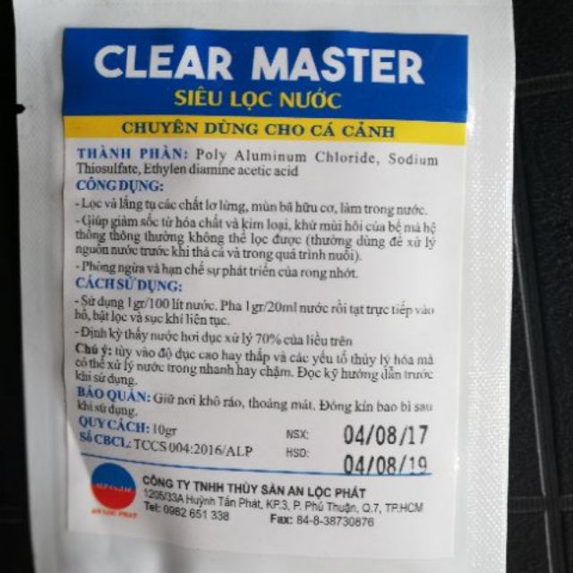 Clear Master - Siêu Lọc Nước hồ cá