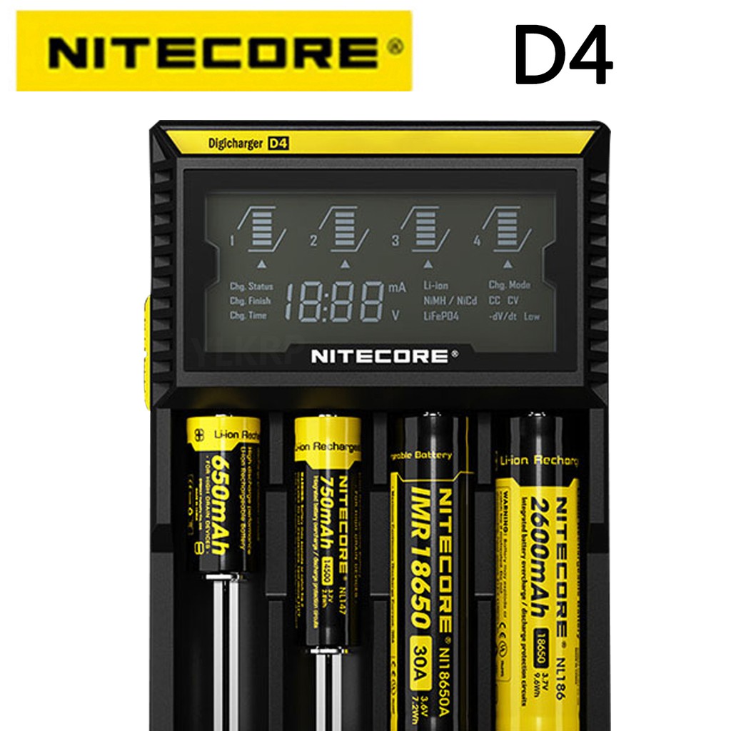 Bộ Sạc Pin Nitecore D4 Dành Cho Pin 18650 14500 16340 26650