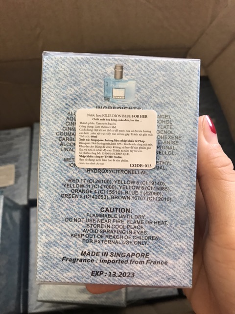 Nước hoa BLUE JOLIE DION SINGAPORE chính hãng 100%
