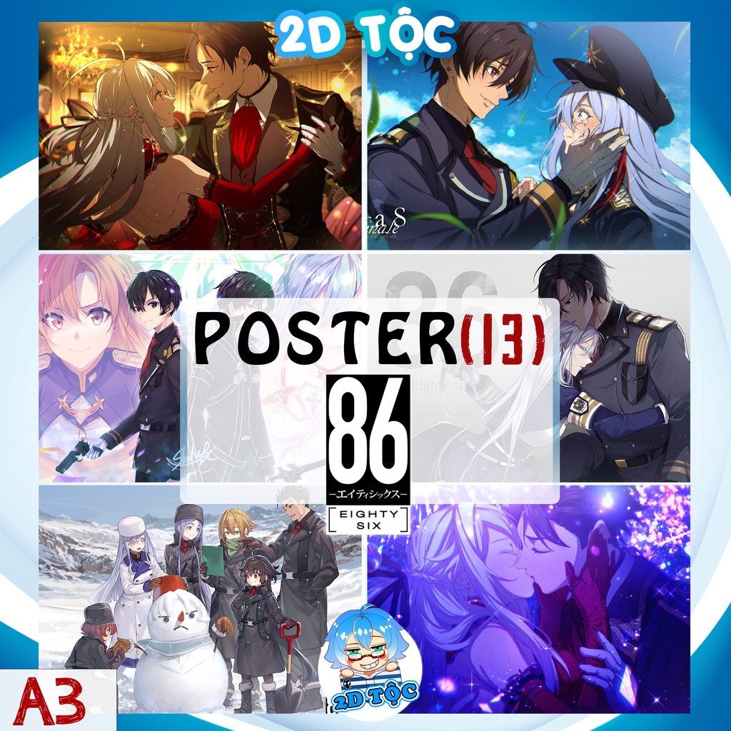 POSTER A3 ANIME MANGA 86 EIGHTY SIX (13) - 2D Tộc Shop