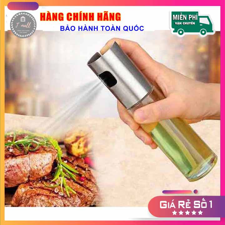 Bình xịt dâu ăn Rapido thủy tinh cao cấp nhỏ gọn 100ml - Dạng phun sương,nắp Inox thiết kế tiện dụng