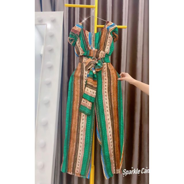 Sét thổ cẩm quần ống rộng áo cột nơ | BigBuy360 - bigbuy360.vn