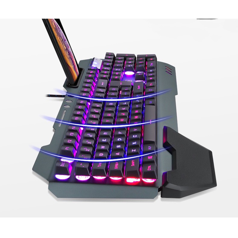 COMBO GAME PC Laptop Bộ Bàn Phím Gaming K618 Và Chuột V8 Led RGB Cực Đẹp Cao Cấp