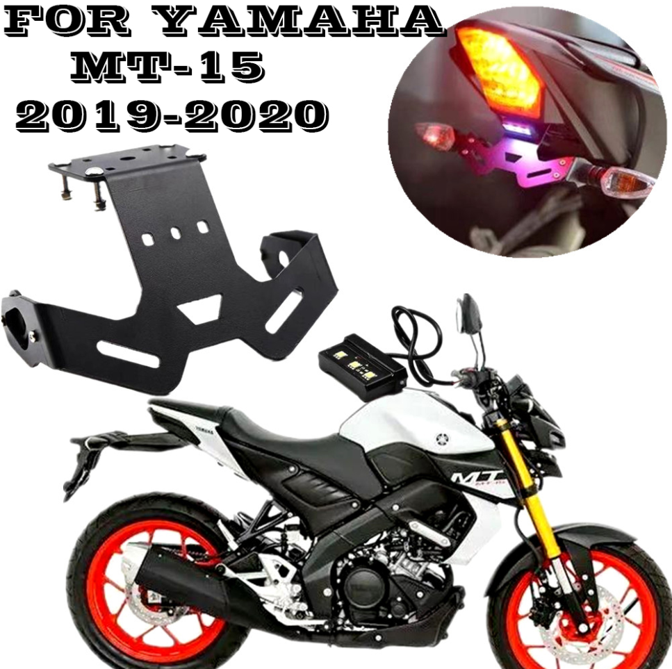 FENDER Bộ Đèn Led Gắn Biển Số Xe Mô Tô Yamaha Mt-15 2018-2020