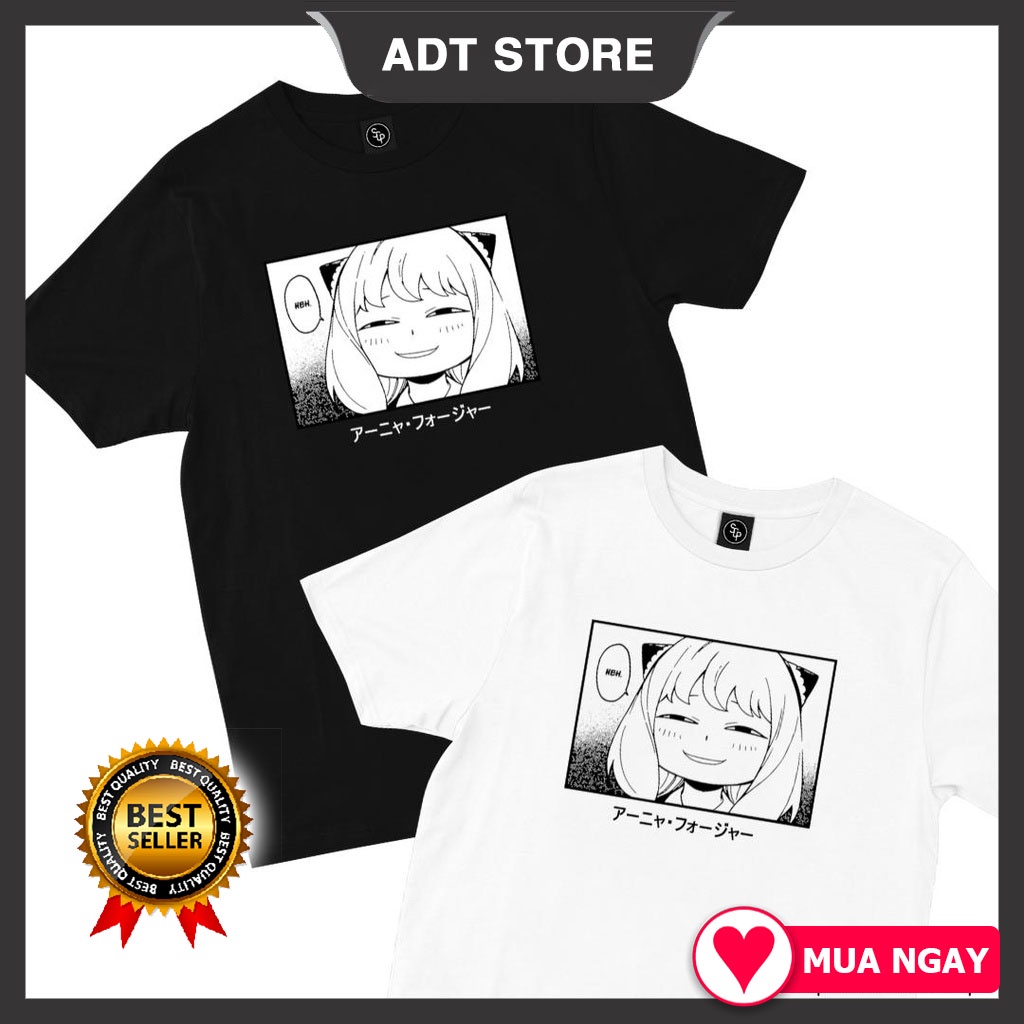Áo phông SPY X FAMILY ANYA HEH FACE ANIME mẫu HOT unisex độc đẹp giá rẻ