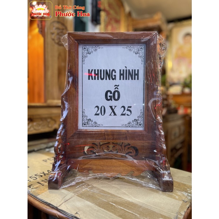 Khung hình thờ cúng gỗ Tràm đẹp  - Đồ Thờ Cúng Phước Hoa