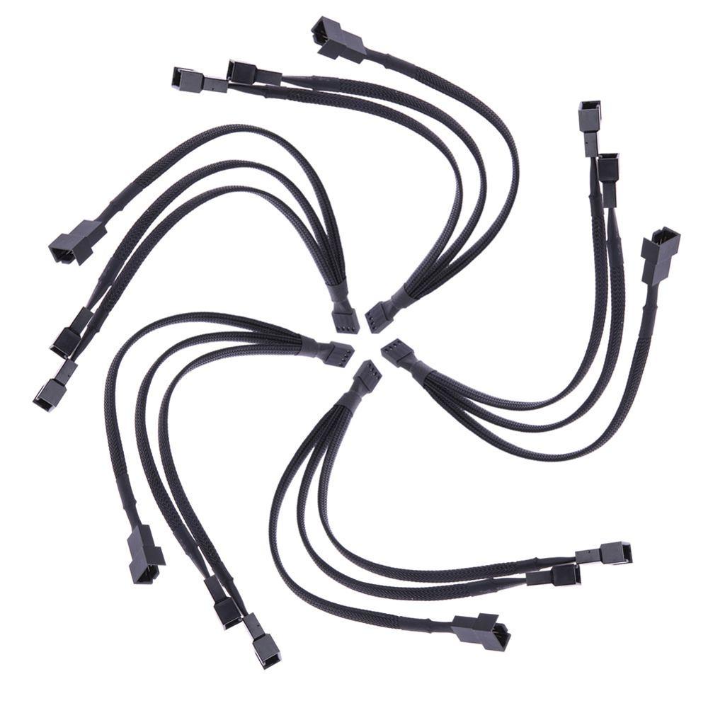 NICKOLAS Dây Cáp Nối Bo Mạch Chủ PC Quạt 1 Điểm 3 Cánh 4 Pin PWM