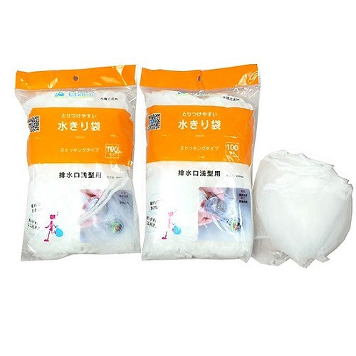 Bộ 100 túi lưới lọc rác bồn rửa chén