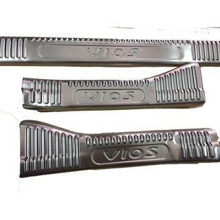 Vios,bộ 8 ốp bậc trong ngoài inox vios 2014 2015 2016 2017 2018 2019 2020