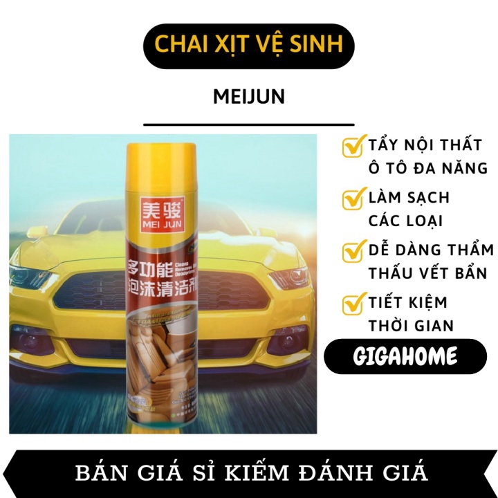 Bình xịt làm sạch xe hơi   GIÁ VỐN]   Chai xịt vệ sinh nội thất ô tô Meijun 650ml đánh bay mọi vết bẩn cứng đầu 9418