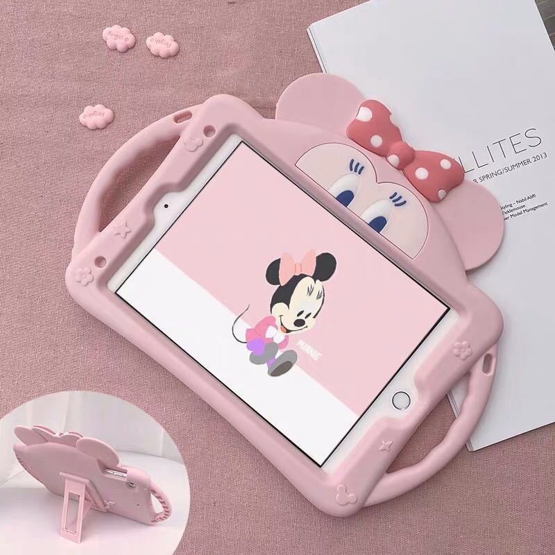 Ốp máy tính bảng silicone họa tiết hoạt hình dễ thương thích hợp cho ipad 1/ 2/ 3/ 4 mini pro air10.2 air2