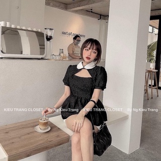 Áo peplum gấm phồng