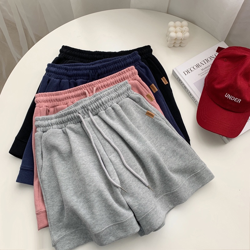 Quần short SUXI thể thao lưng cao ống rộng thời trang mùa hè cho nữ
