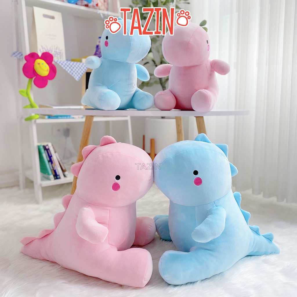 Gấu bông khủng long baby má hồng, khủng long bông mềm mịn cao cấp TAZIN