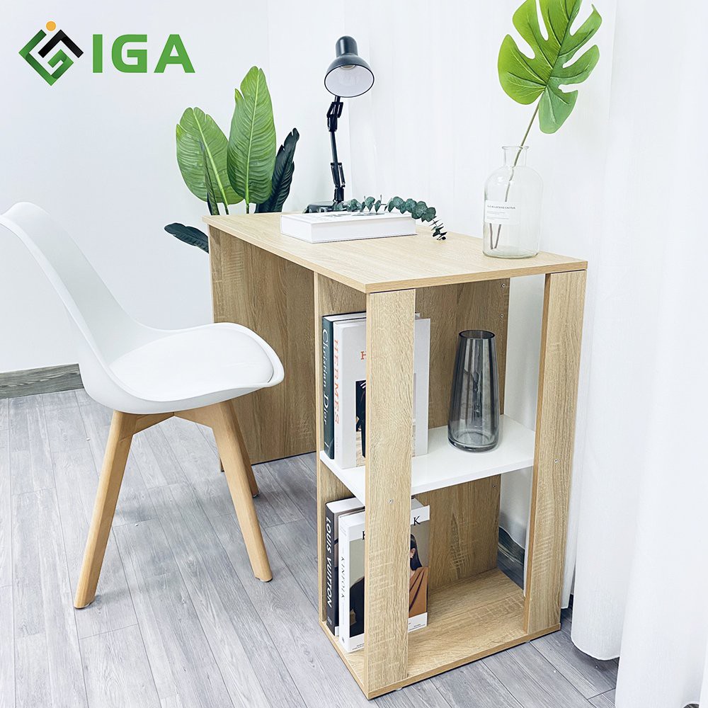 Bàn Làm Việc IGA Kết Hợp Kệ Sách Tiện Dụng GP85