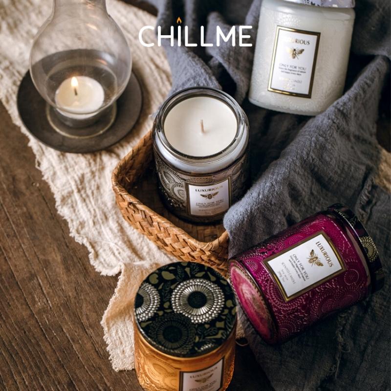 Nến thơm phòng tinh dầu chillme cao cấp organic không khói dễ ngủ trang trí - LXR