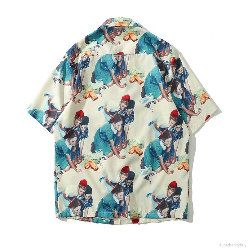 Áo Sơ Mi Tay Ngắn Dáng Rộng Phong Cách Retro Cho Nữ | BigBuy360 - bigbuy360.vn