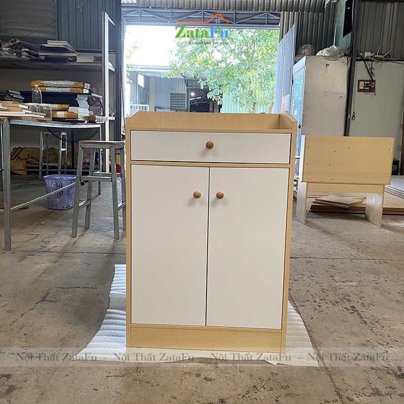 Tủ Giày Gỗ 2 Cánh Có Ngăn Kéo TGIAY-02 ZataFu