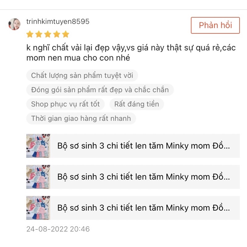 Bộ thu đông cho bé Sơ sinh Minky mom chất len tăm Đồ bộ Bé gái Bé trai_Bộ dài tay thu đông cho bé