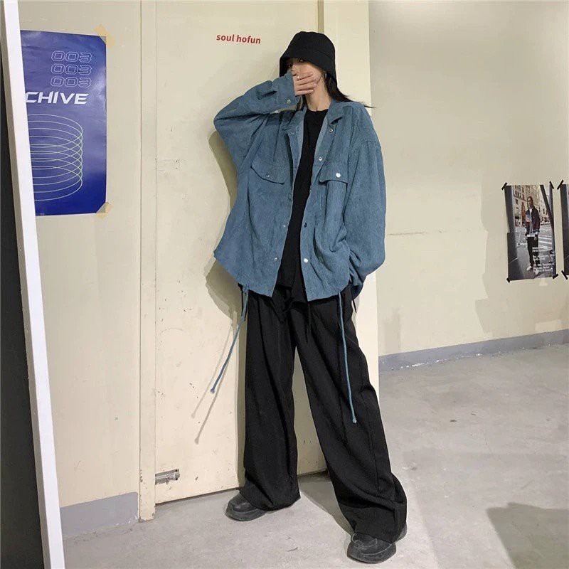 Áo khoác nhung UNISEX sành điệu túi hộp C054