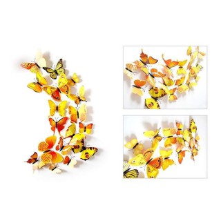Decal dán tường  hình bướm 3D