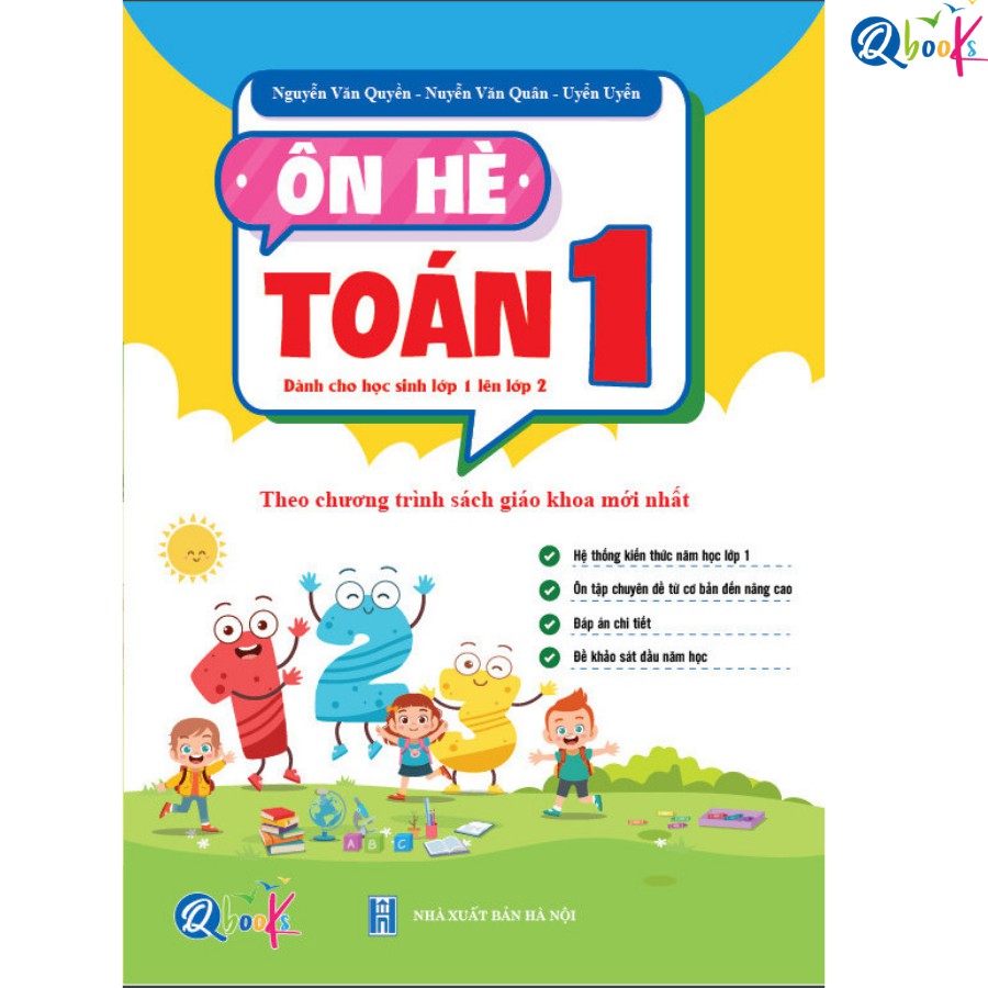 Sách Ôn Hè Toán Lớp 1 Dành cho học sinh lớp 1 vào 2 (1 cuốn)