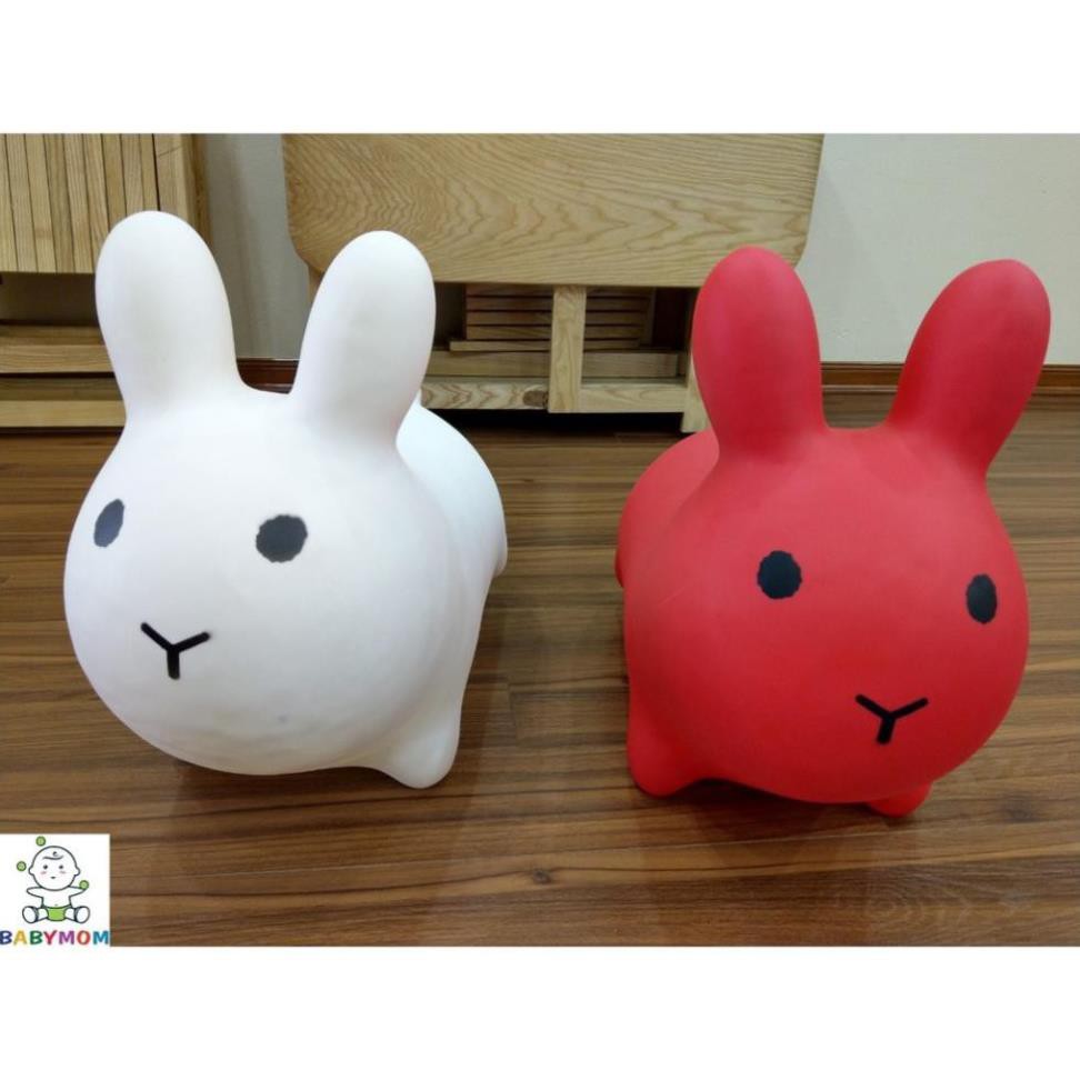 Đồ chơi thú nhún Thỏ Đỏ  không mùi cao su bé thỏa sức nhún nhảy bé thích mê, tăng cường vận động