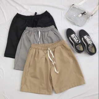 Quần Short Kaki Lưng Thun Nam Nữ Unisex