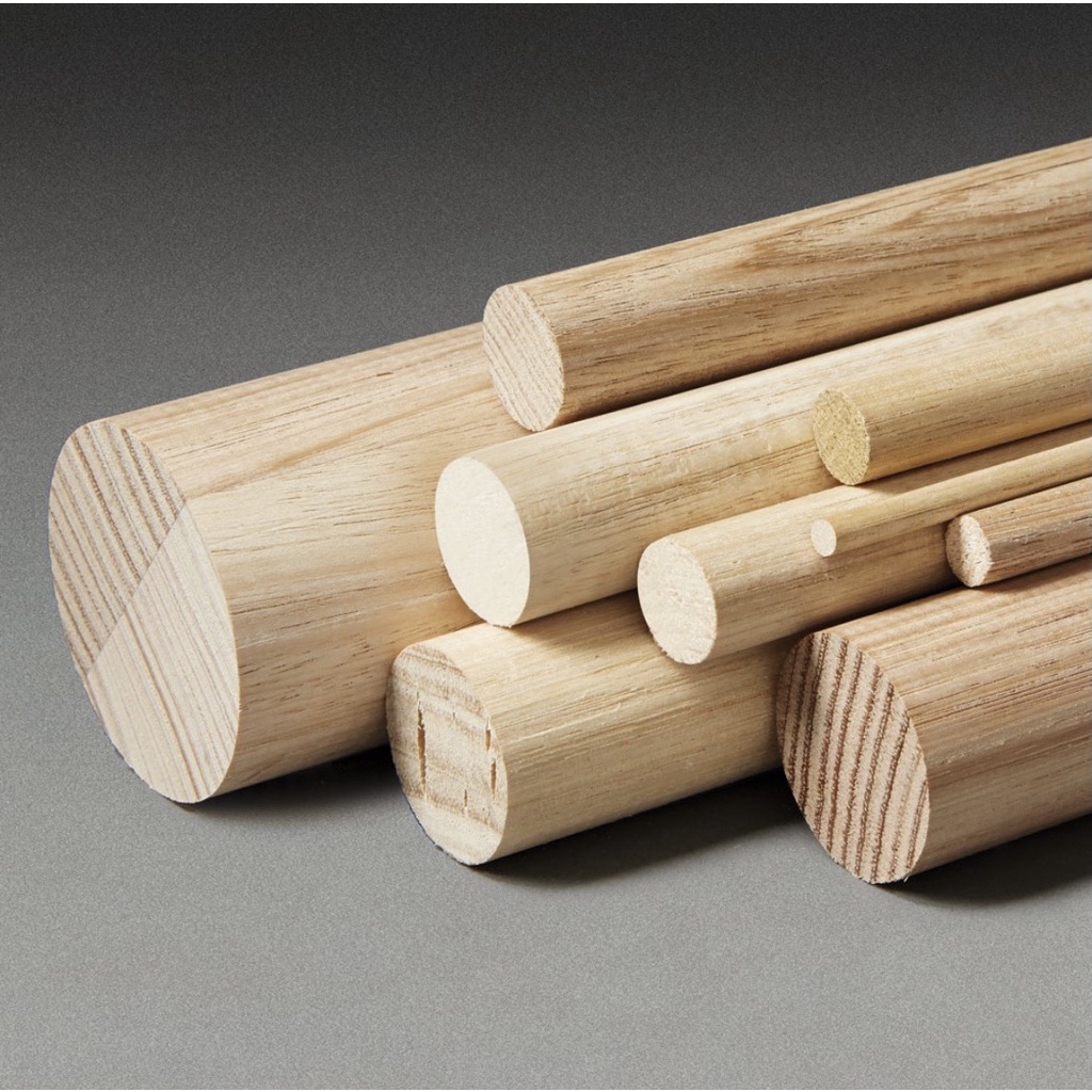 Thanh Gỗ Tròn Dài 40cm phi 8li,10li,12li,14li,15li Làm Mô Hình Handmade , Decor Nhà Cửa