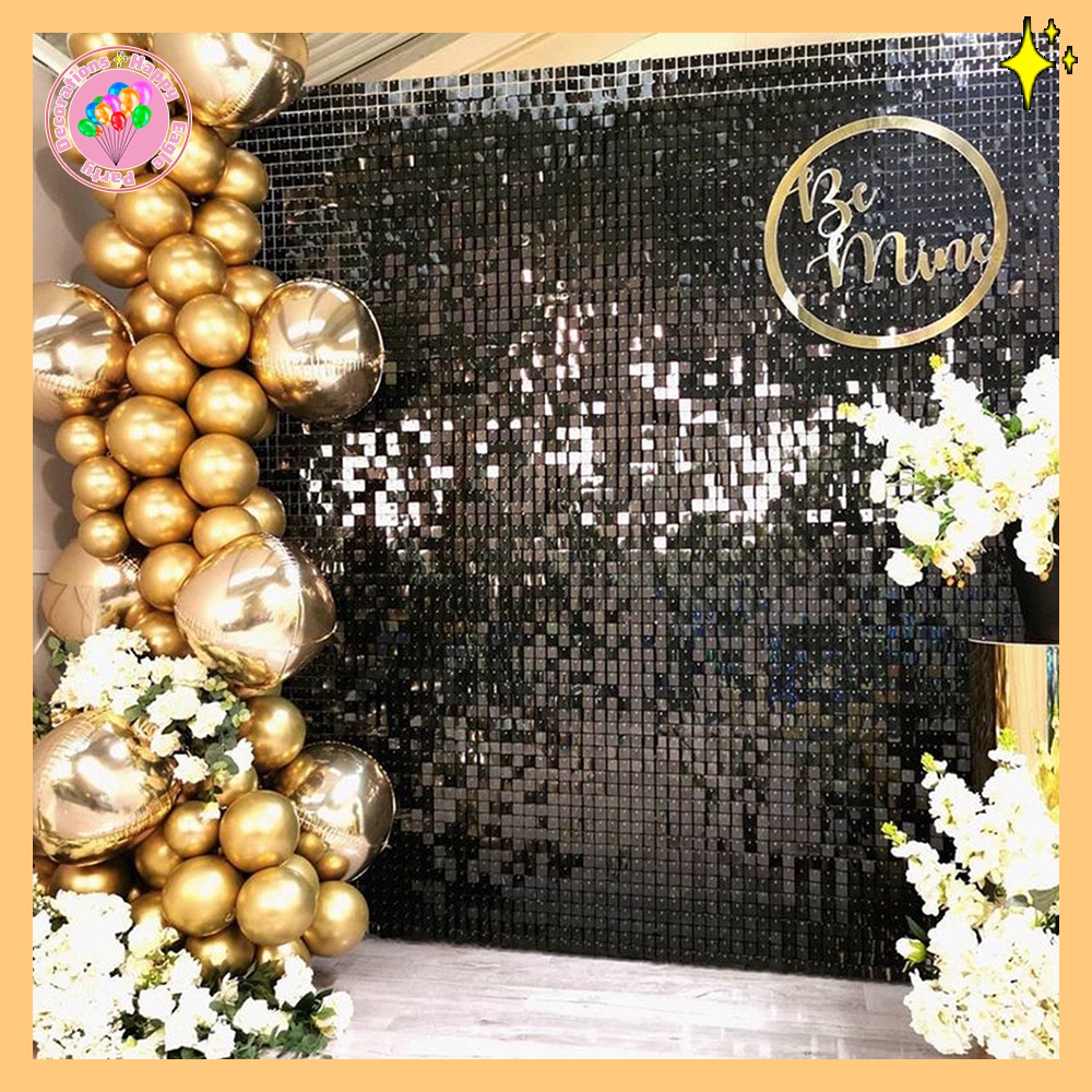 2m Rèm giấy bạc, rèm cửa sổ，Trang trí sinh nhật nền, Trang trí tiệc, Trang trí sinh nhật tường nền Sequin