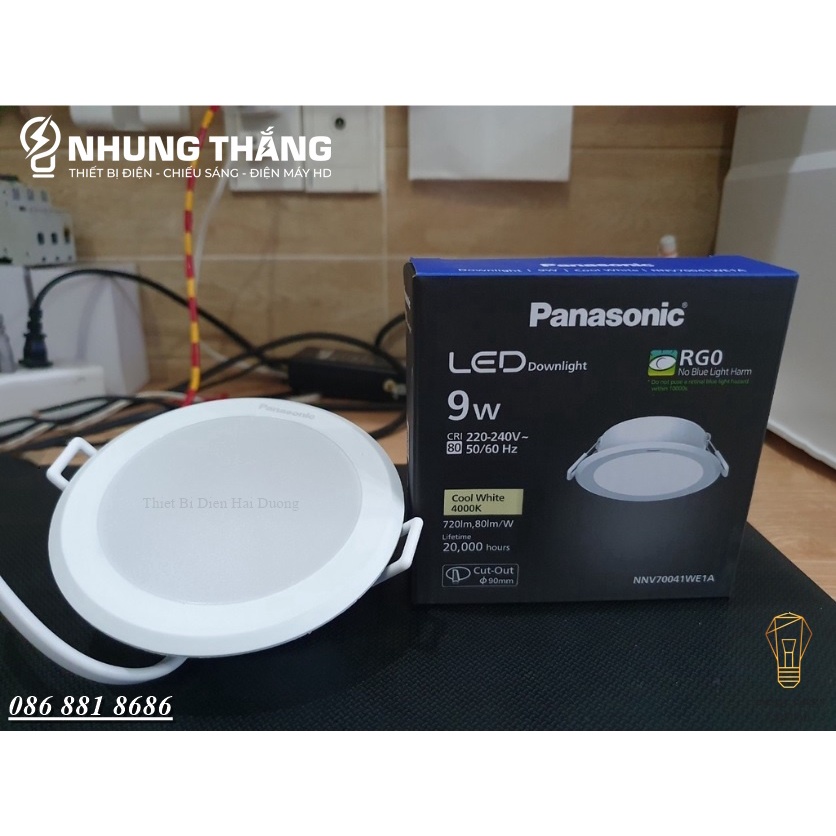 Combo 3 Đèn Led Downlight Âm Trần 9W Panasonic Khoét Lỗ 90 - NNV70041WE1A Trung Tính - NNV70061WE1A 