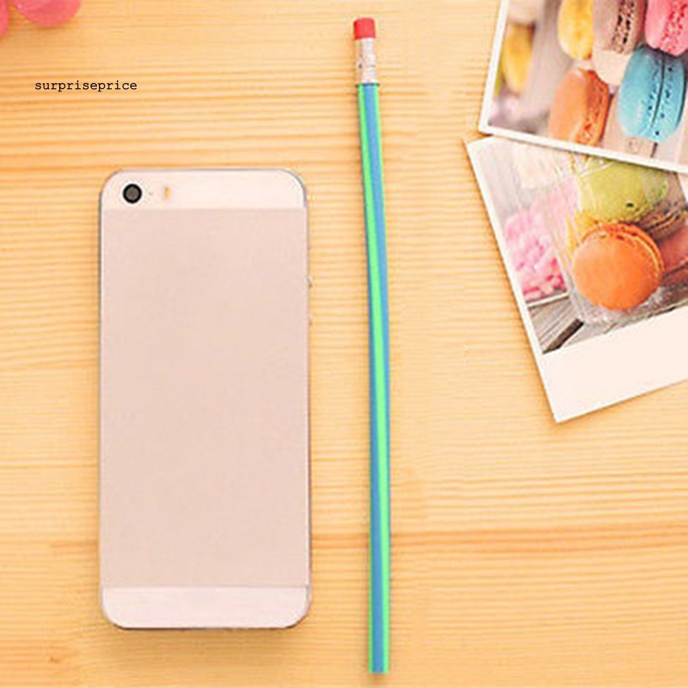 Set 5 bút chì dẻo linh hoạt nhiều màu sắc kèm gôm tiện dụng chất lượng cao