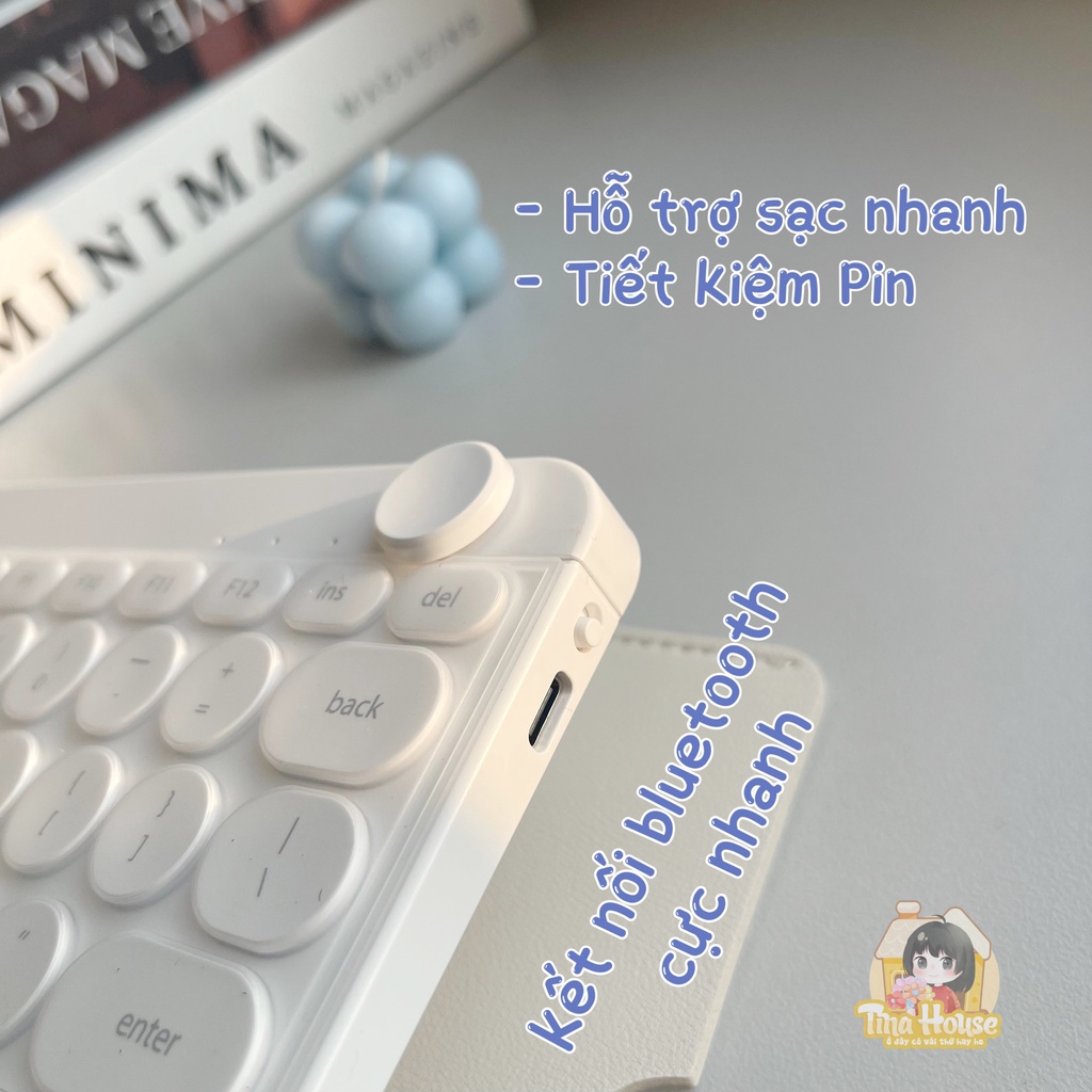 Bộ Bàn Phím Chuột Không Dây Bluetooth Maicong Chính Hãng - Giảm Ồn, Gọn Nhẹ di chuyển dễ dàng