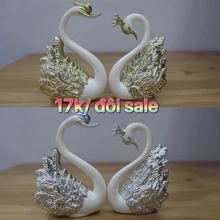 [FREESHIP❤️] 1 Đôi Thiên Nga Vàng và Bạc. Trang Trí Bánh Sinh Nhật- Trang trí bánh sinh nhật bánh kem