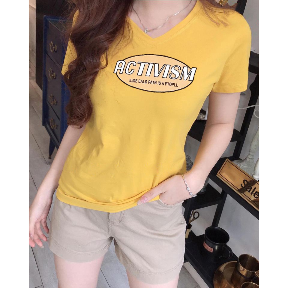 Áo thun nữ thun thái chữ form ôm | BigBuy360 - bigbuy360.vn