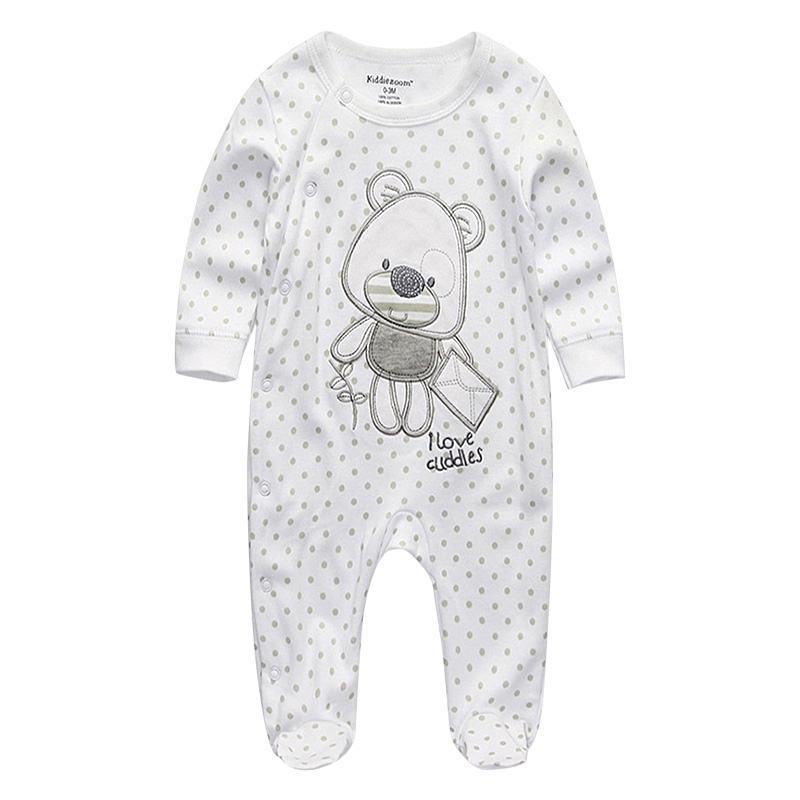 Quần áo trẻ sơ sinh Bé trai Bé gái Rompers Dài tay Quần áo Yếm Trang phục Món Cotton Tay Dài Cho Bé 0-12 Tháng Tuổi