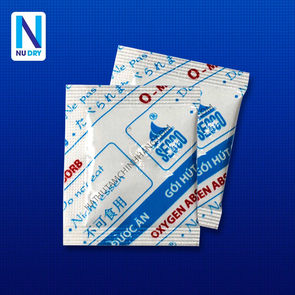 COMBO 50 Gói hút ẩm cho Thực phẩm, dùng cho Bánh Trung Thu,các loại bánh, cá khô, chống ôi thiu túi hút khí oxy NU DRY