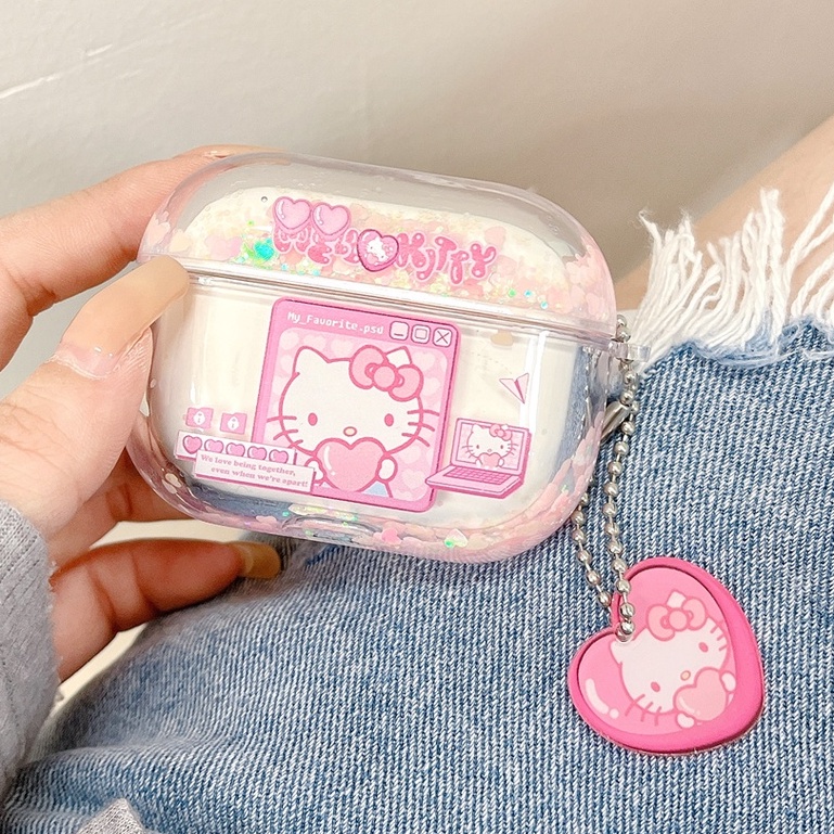 Ốp Bảo Vệ Hộp Đựng Tai Nghe AirPods 1 2 3 Hình Hello Kitty Xinh Xắn