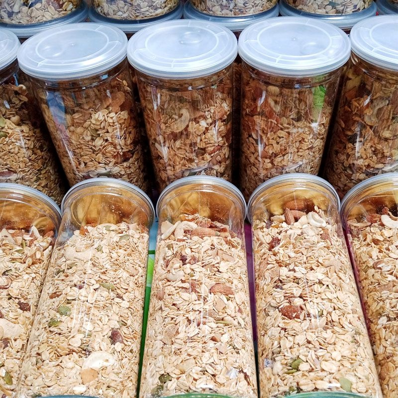 Ngũ cốc ăn sáng Gra.nola nhập khẩu siêu hạt hộp 500g Xiaomimi D2.023