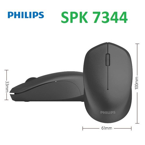 Chuột Vi Tính Không Dây PHILIPS MOUSE SPK 7344 - Hàng Chính Hãng