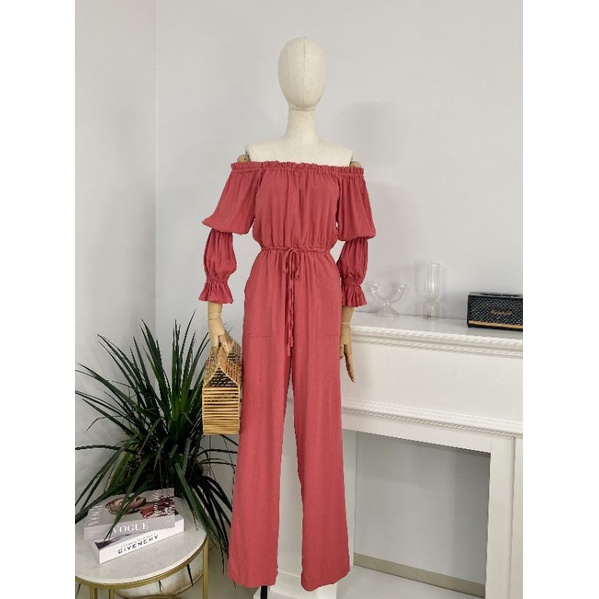 FEMEI Jumpsuit tay nhún trễ vai trẻ trung DONNA JUMP (Hồng)
