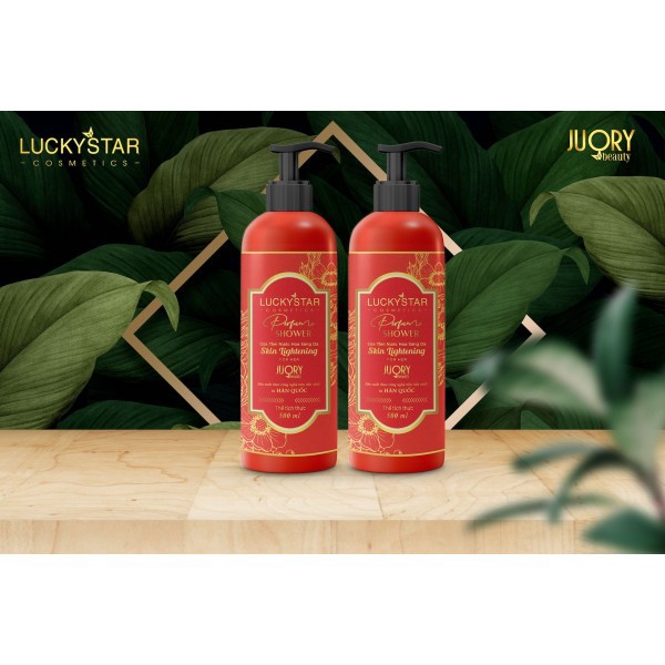 Combo Sữa Tắm Sáng Da Cao Cấp Đỏ & Xám Lucky Star 500ml