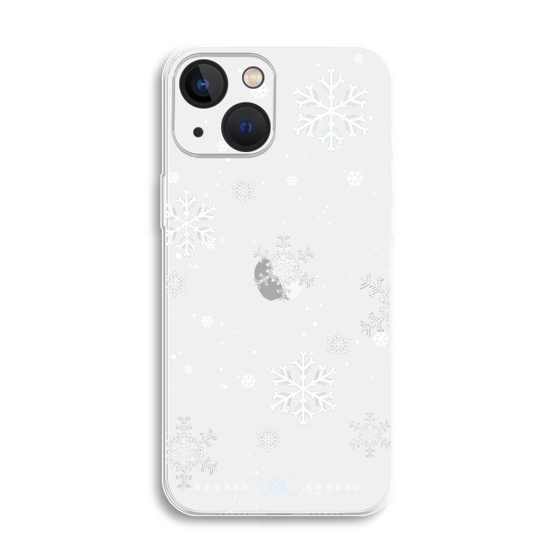 Ốp điện thoại dẻo trong chống sốc họa tiết bông tuyết thích hợp cho IPHONE XR XS 6 PLUS 7 8 PLUS 11 13 MINI 12 PRO MAX