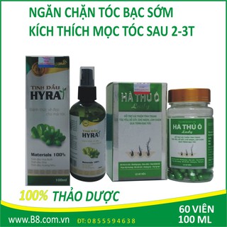 Liệu trình Tinh dầu Hyra Và Hà thủ ô Lady - Mọc tóc và Đen tóc Hiệu quả sau 2-4 tuần