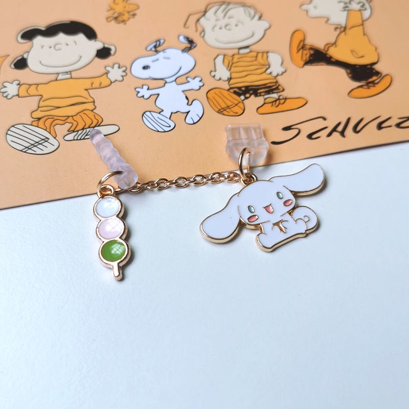 SANRIO Nút Bịt Chống Bụi Cổng Sạc Tai Nghe Hình Cinnamoroll Dễ Thương Cho Điện Thoại Android